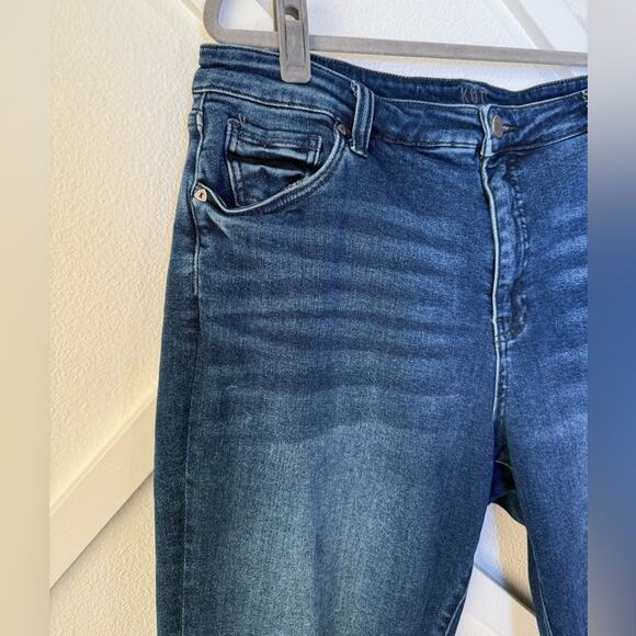 Kut From The Kloth High Rise Stretch Ankle Straight Leg Raw Hem Jeans Size 18W - Picture 3 of 10